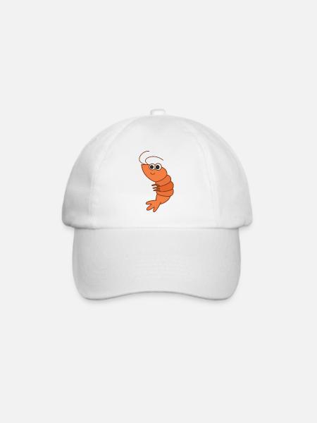 Garnele - Baseballkappe - Weiß/Weiß