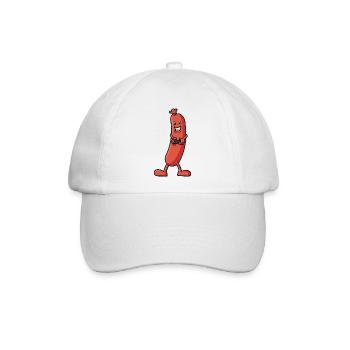 Eine Wurst die zockt - Baseballkappe - Weiß/Weiß - Vorne