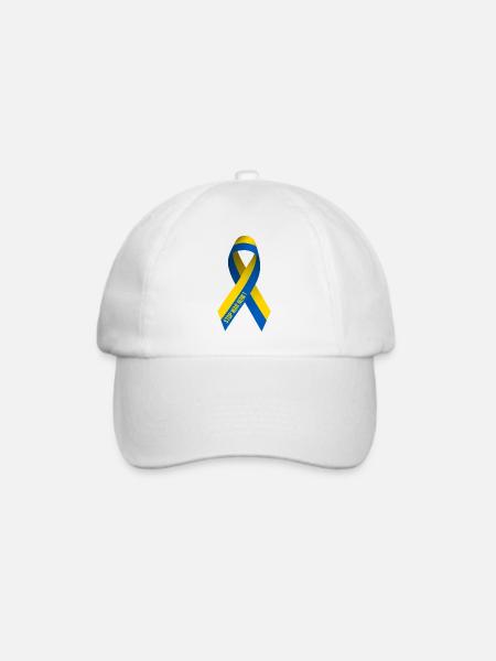 Stop War In Ukraine - Baseballkappe - Weiß/Weiß
