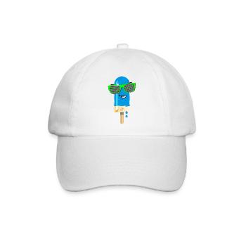 Eis am Stiel Sommerhitze coole Sonnenbrille lecker - Baseballkappe - Weiß/Weiß - Vorne