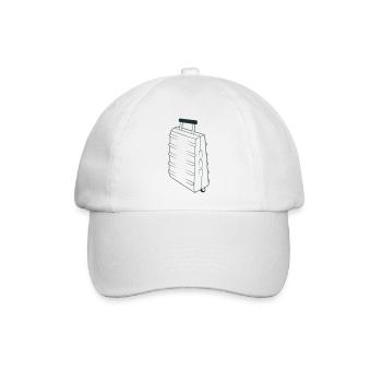 Starker, robuster, aufrechter Standkoffer - Baseballkappe - Weiß/Weiß - Vorne