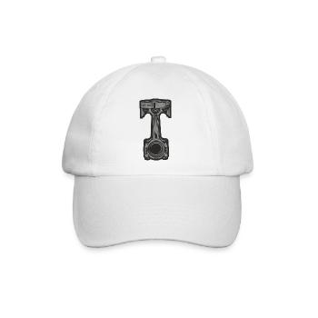 Kolben mit Pleuel - Baseballkappe - Weiß/Weiß - Vorne