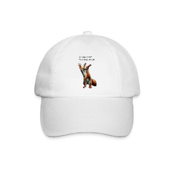Lustiges Hochstapler Eichhörnchen - Baseballkappe - Weiß/Weiß - Vorne