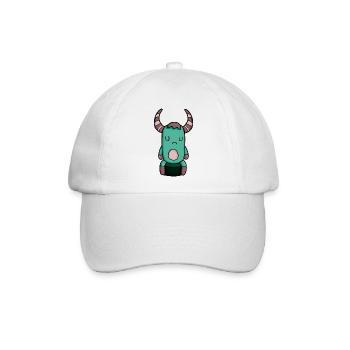 Traurige Monsta - Baseballkappe - Weiß/Weiß - Vorne