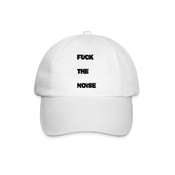 Fuck the noise - Baseballkappe - Weiß/Weiß - Vorne