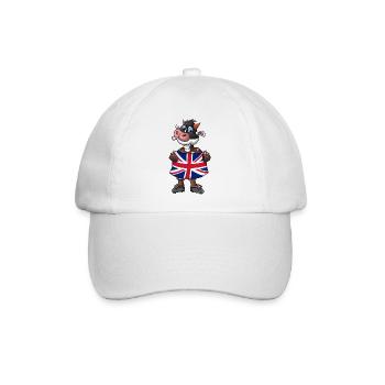 Engländer Kuh Fan - Baseballkappe - Weiß/Weiß - Vorne