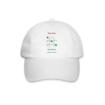 Mein Herz - Baseballkappe - Weiß/Weiß - Vorne