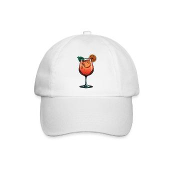 Cocktail in Glas Sprizz - Baseballkappe - Weiß/Weiß - Vorne