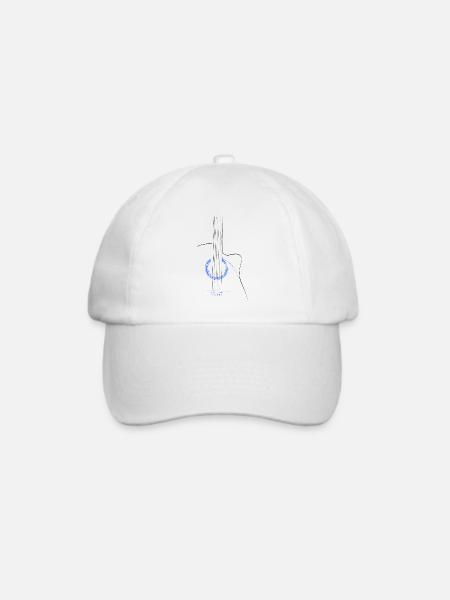Akustische Gitarre - Baseballkappe - Weiß/Weiß