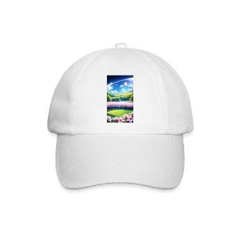 Landschaft mit 4 Bereichen, Generative KI - Baseballkappe - Weiß/Weiß - Vorne