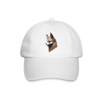 Geometrischer Fuchskopf - Baseballkappe - Weiß/Weiß - Vorne