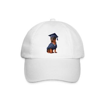 Bachelor Dobermann Schulabschluss Studium Hunde - Baseballkappe - Weiß/Weiß - Vorne