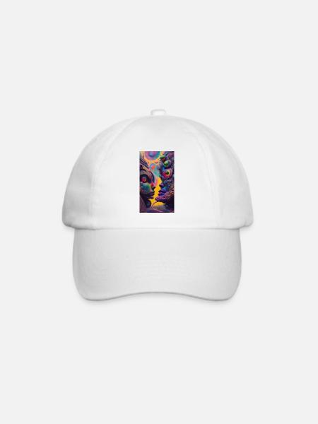 Chroma-Kaleidoskop - Baseballkappe - Weiß/Weiß