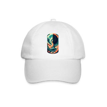 Boot in den Fluten - Baseballkappe - Weiß/Weiß - Vorne