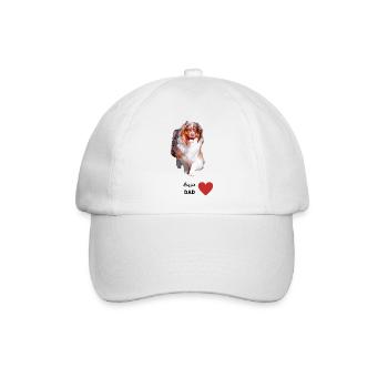 Aussie Dad - Baseballkappe - Weiß/Weiß - Vorne