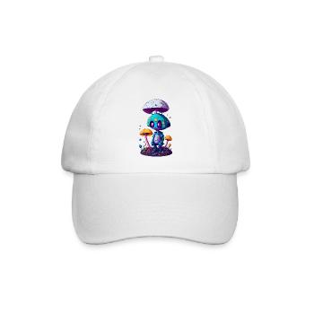 Trippy Alien 01 - Baseballkappe - Weiß/Weiß - Vorne