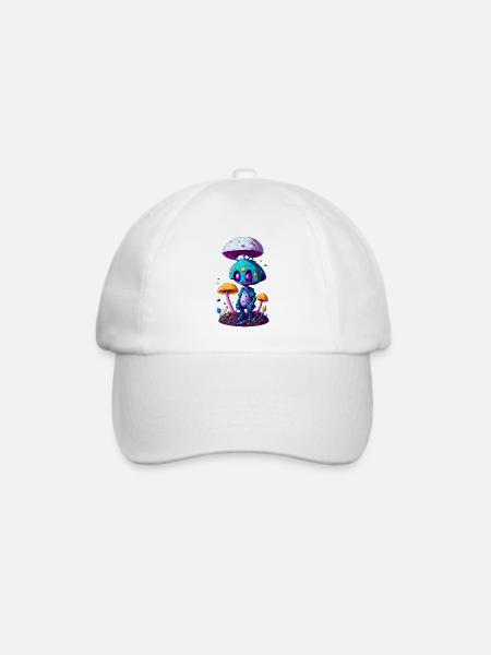 Trippy Alien 01 - Baseballkappe - Weiß/Weiß