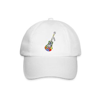 Gitarre - Baseballkappe - Weiß/Weiß - Vorne