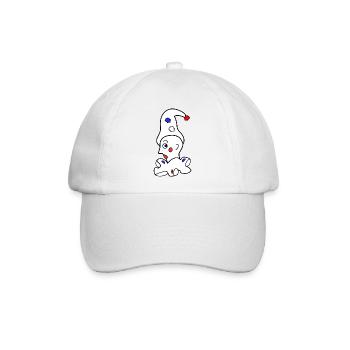 Harlekin 2 - Baseballkappe - Weiß/Weiß - Vorne