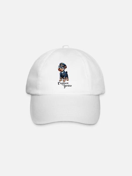 Yorkshire Terrier Pilot - Baseballkappe - Weiß/Weiß