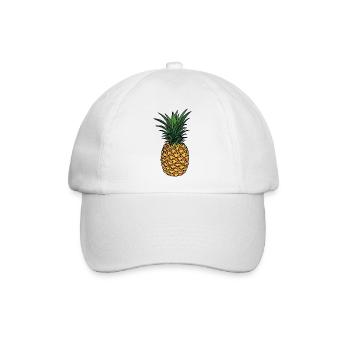 Ananas - Baseballkappe - Weiß/Weiß - Vorne