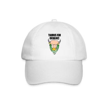 Taurus for ukraine - Baseballkappe - Weiß/Weiß - Vorne