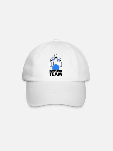 bowling team - Baseballkappe - Weiß/Weiß