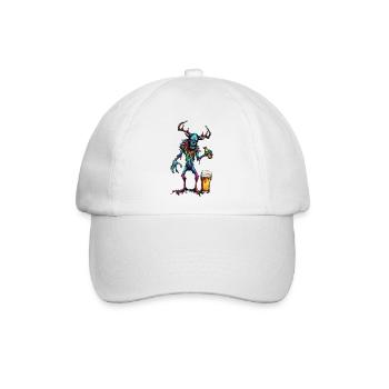 Wendigo / böser Geist / Besitzergreifend / Horror - Baseballkappe - Weiß/Weiß - Vorne