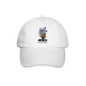 Auf geht´s Bauarbeiter Frühstück Kaffee und Kippe - Baseballkappe - Weiß/Weiß - Vorne