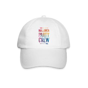 Mallorca Party Crew Spruch - Baseballkappe - Weiß/Weiß - Vorne
