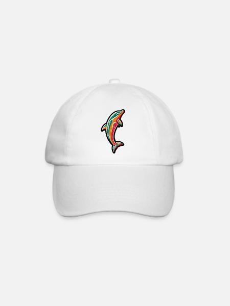 Delfin - Baseballkappe - Weiß/Weiß