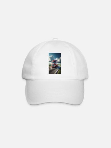 Lkw - Baseballkappe - Weiß/Weiß