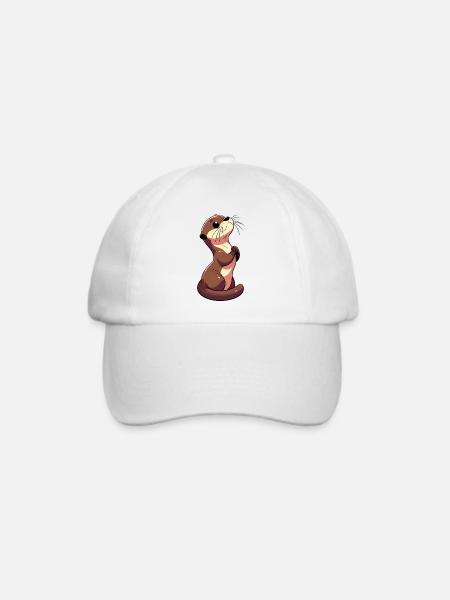 Otter - Baseballkappe - Weiß/Weiß