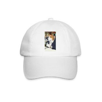 Anime Dog Cartoon Selfmade business - Baseballkappe - Weiß/Weiß - Vorne