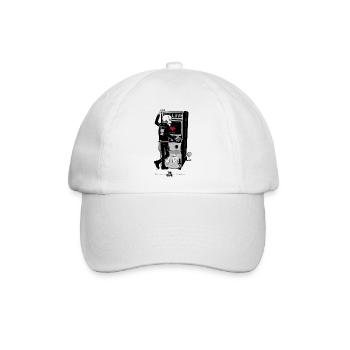 Skelett am Retro Arcade Herzschmerz - Baseballkappe - Weiß/Weiß - Vorne