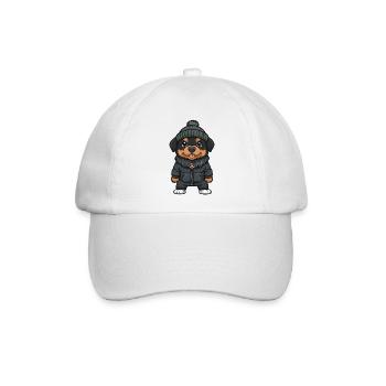 Rottweiler Hund Stylisch - Baseballkappe - Weiß/Weiß - Vorne