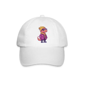 Dinosaurier brontosaurus Winter - Baseballkappe - Weiß/Weiß - Vorne