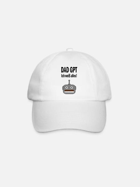 DAD GPT - Ich weiß alles! - Baseballkappe - Weiß/Weiß