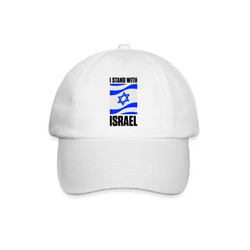 I Stand With Israel - Baseballkappe - Weiß/Weiß - Vorne