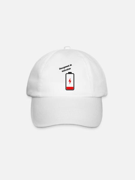 Motivations-Ladung - Baseballkappe - Weiß/Weiß
