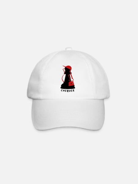 Chequer - Baseballkappe - Weiß/Weiß