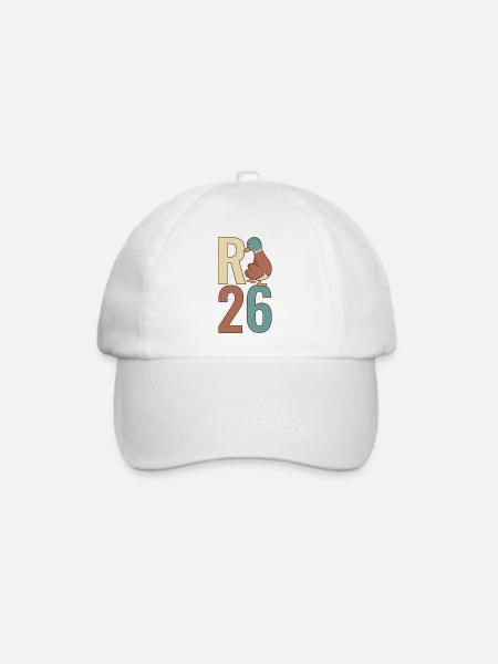  R Ente 26 - R Ente 2026 - Rente 2026 - Baseballkappe - Weiß/Weiß