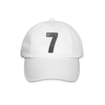 Rostiges Sieben Metalltextur - Baseballkappe - Weiß/Weiß - Vorne