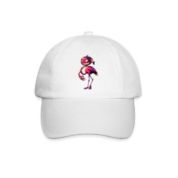 Halloween Flamingo Cartoon Kürbis Monster Fusion - Baseballkappe - Weiß/Weiß - Vorne