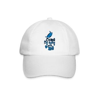 Komm, flieg mit mir weg - Baseballkappe - Weiß/Weiß - Vorne