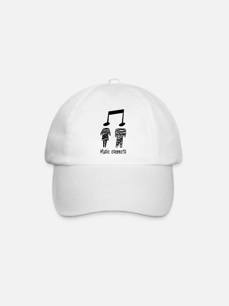Musik Musiker Musiklehrer Spruch Geschenk Noten - Baseballkappe - Weiß/Weiß