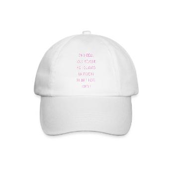 Pink Erfolg - Baseballkappe - Weiß/Weiß - Vorne