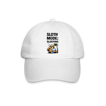 Schläfrige Faultier-Palmnacht - Baseballkappe - Weiß/Weiß - Vorne