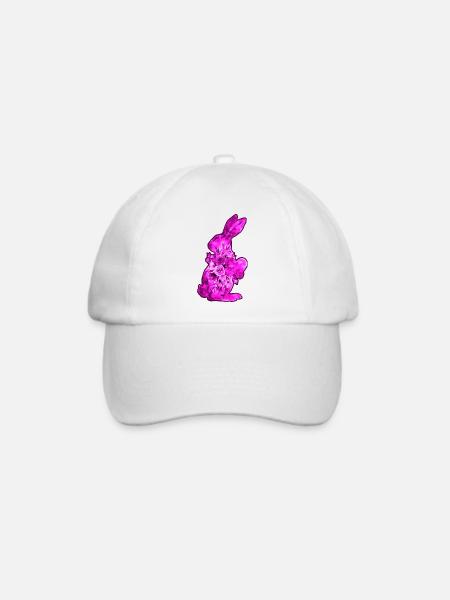 Hase Herz Wasserfarben - Baseballkappe - Weiß/Weiß