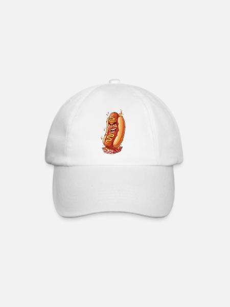 Feuer Hotdog  - Baseballkappe - Weiß/Weiß